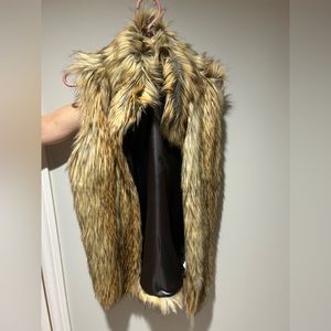 Faux fur vest